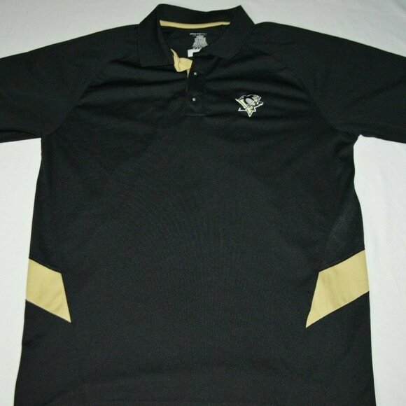 Pittsburgh Penguins NHL Reebok Black Gold Polo - Picture 1 of 5